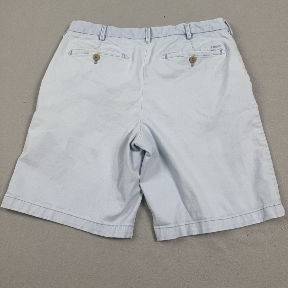 Izod Saltwater Golf Shorts Lot 2 Mens 32 Cotton Chino Blue Orange Casual Stretch - Picture 4 of 16